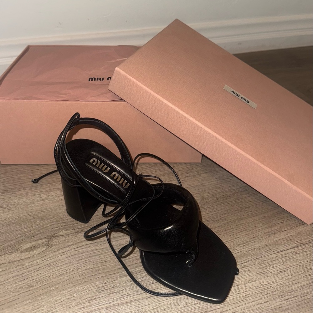 Miu Miu Leather Sandals in size 7 - Picture 5 of 7